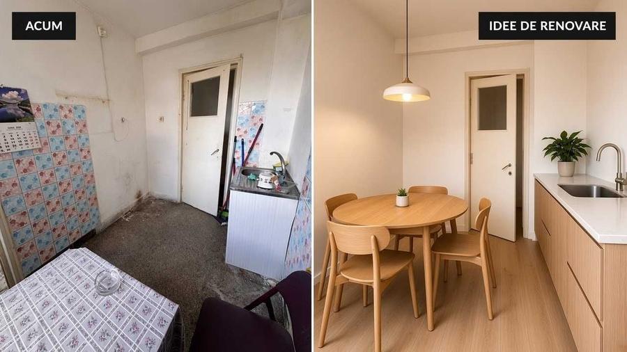 Apartament cu 3 camere semidecomandat în Iancului