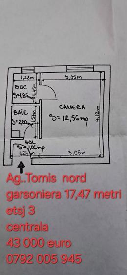 Garsonieră semidecomandată în Tomis Nord