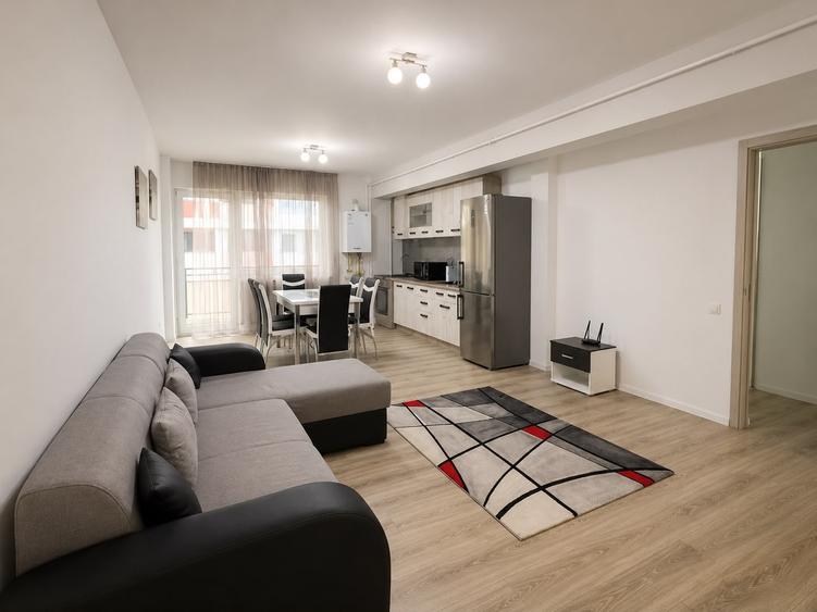 Apartament cu 2 camere semidecomandat, mobilat în Baciu