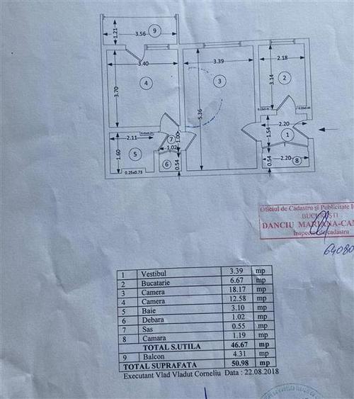 Apartament cu 2 camere semidecomandat, mobilat în 1 Decembrie 1918