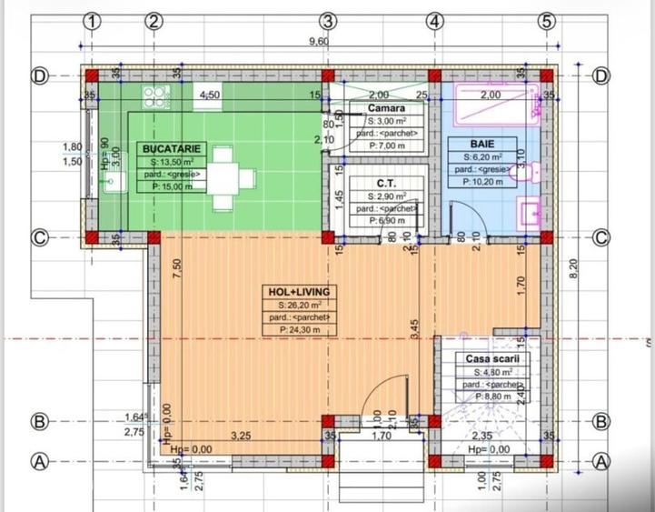 Casă cu 4 camere cu Teren 225 Mp în Central