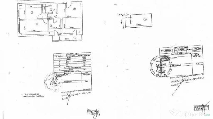 Apartament cu 3 camere decomandat în Central