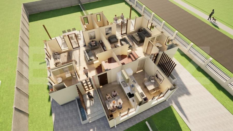 Duplex cu 4 camere cu Canalizare în Ghiroda