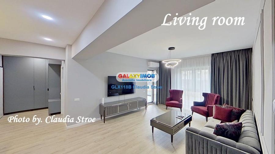 Apartament cu 3 camere semidecomandat, mobilat în Pipera