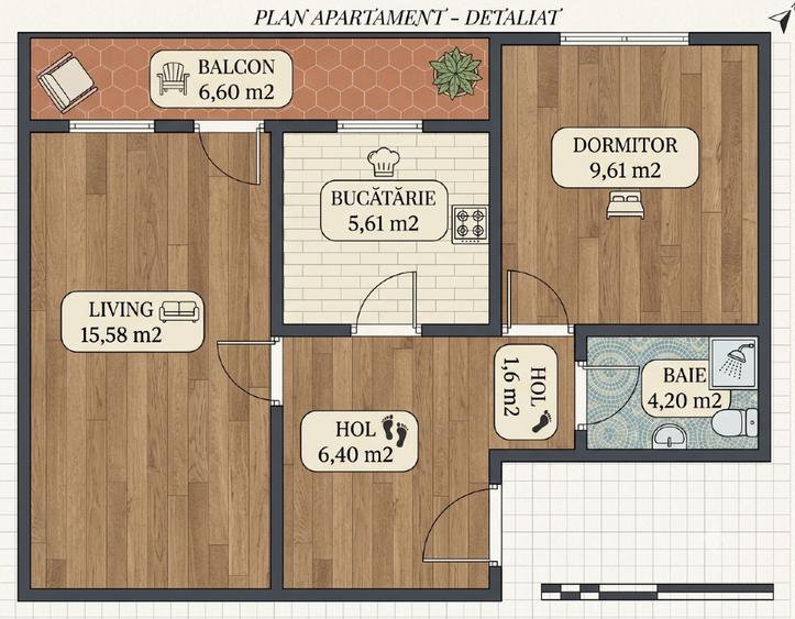 Apartament cu 2 camere decomandat în Calea Dumbrăvii