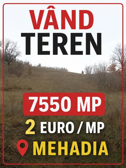 Teren agricol extravilan de 7550 mp, în Mehadia