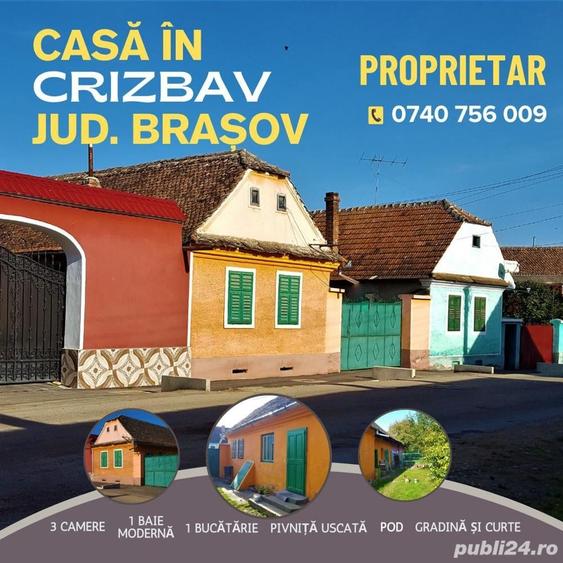 Casă cu 3 camere în Crizbav