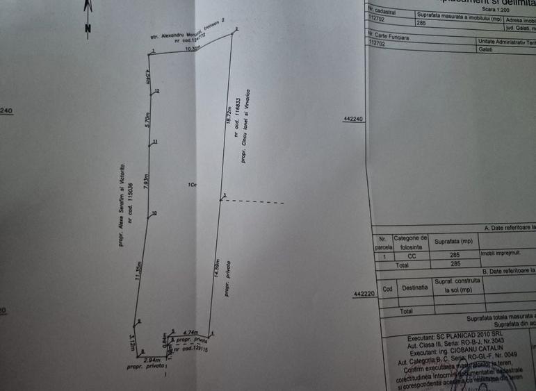 Teren de 285 mp, în Exterior Vest