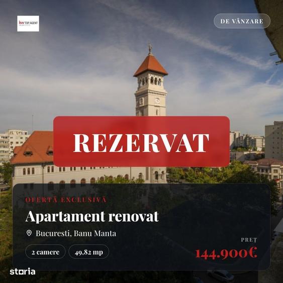 Apartament cu 2 camere decomandat în Banu Manta