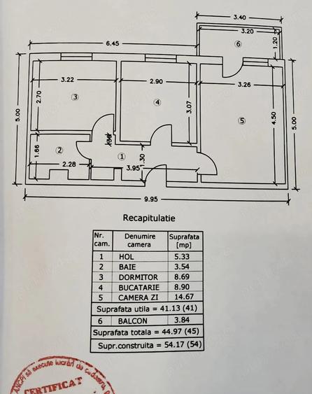 Apartament cu 2 camere decomandat în Central