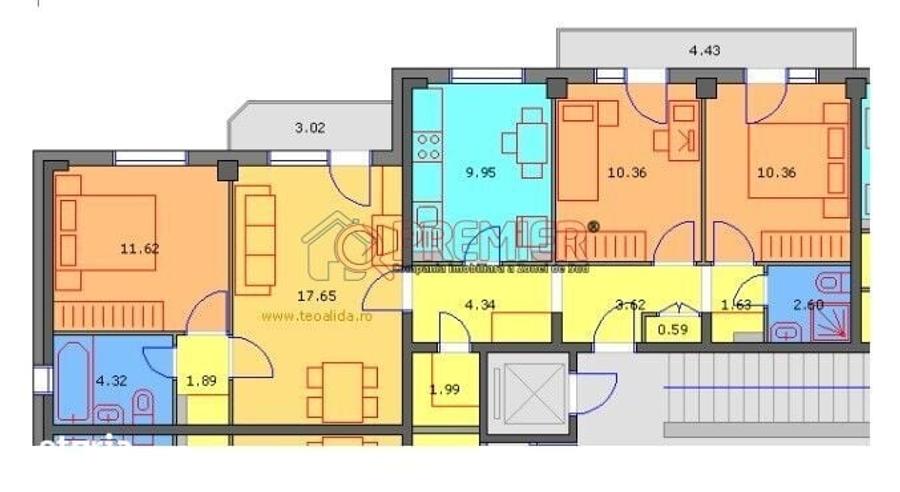 Apartament cu 4 camere în Berceni