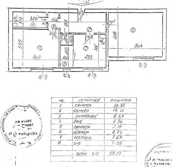 Apartament cu 2 camere decomandat în Nerva Traian