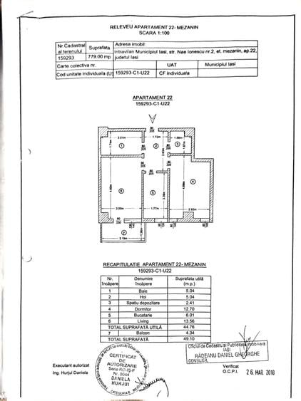 Apartament cu 2 camere decomandat în Bucium