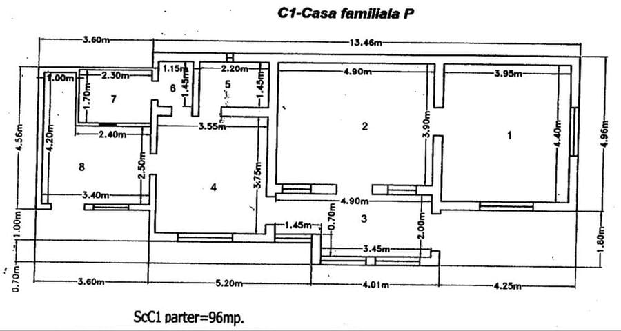Casă cu 2 camere în Central