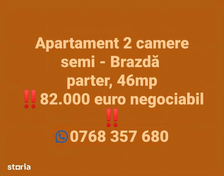 Apartament cu 2 camere semidecomandat în Calea București