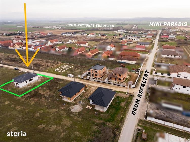 Casă cu 3 camere cu Teren 568 Mp în Oșorhei