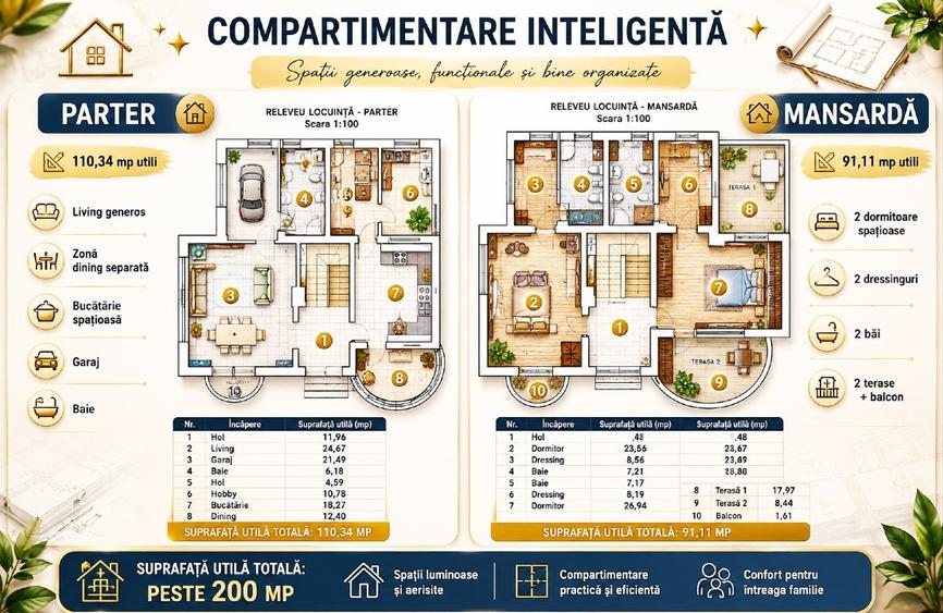 Casă individuală cu 4 camere cu Teren 660 Mp în Bucium