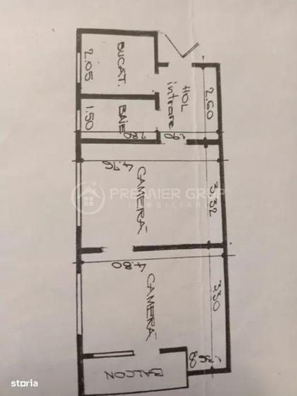 Apartament cu 2 camere nedecomandat în Tudor Vladimirescu