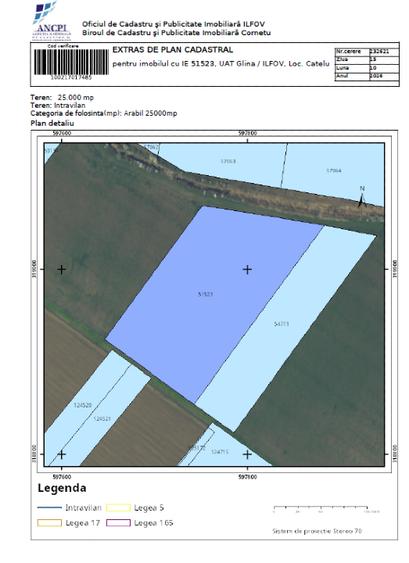 Teren agricol intravilan de 25000 mp, în Glina
