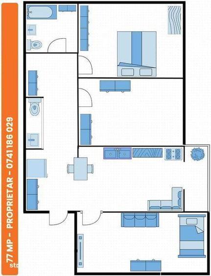 De inchiriat - Apartament 3 camere Baneasa - 1