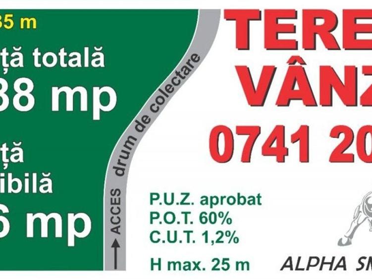 Teren Construcții intravilan de 14288 mp, în Aradului