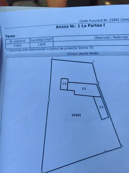 Casă cu Teren 1629 Mp în Săceni