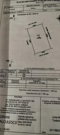 Teren de 500 mp, în Agigea
