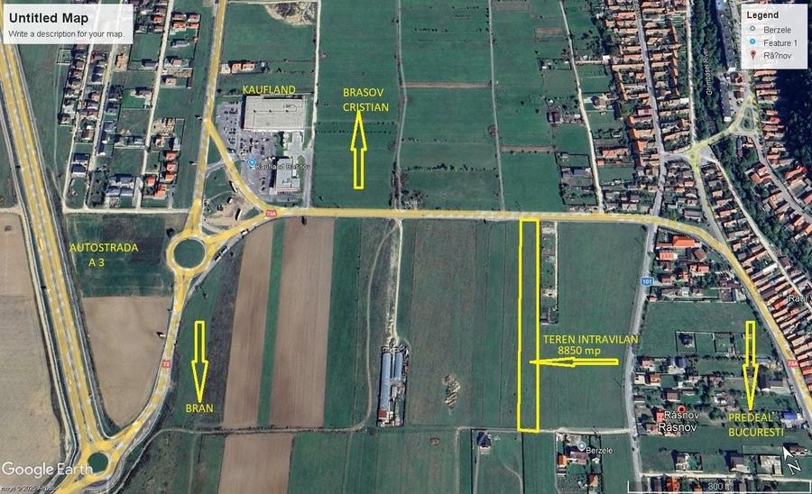 Teren Construcții intravilan de 8850 mp, în Exterior Sud