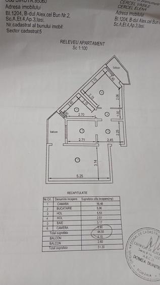 Apartament cu 2 camere decomandat în Alexandru cel Bun