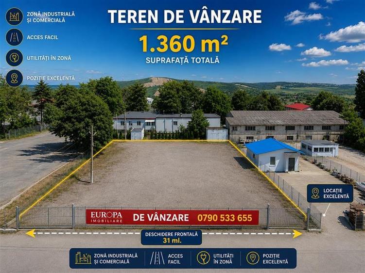 Teren Construcții intravilan de 1360 mp, în Sud