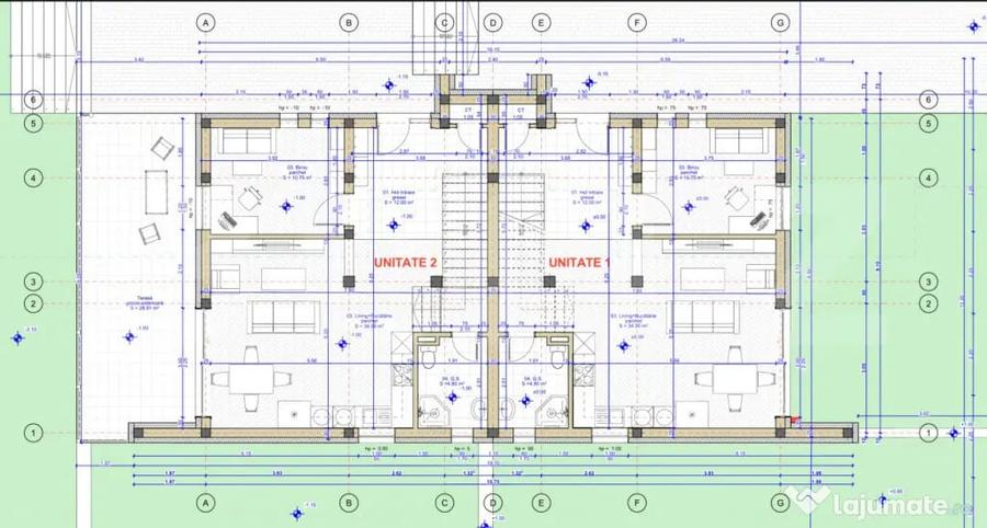 Nou ! Teren 1012 mp, front 16 m AC-casa familiala cu 2 unit - 6