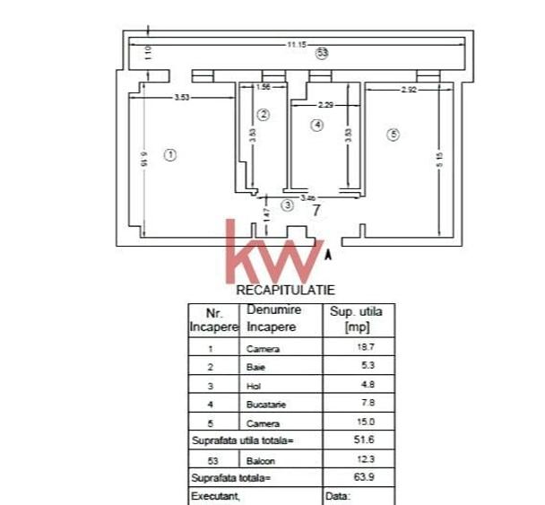Apartament cu 2 camere decomandat în Rediu