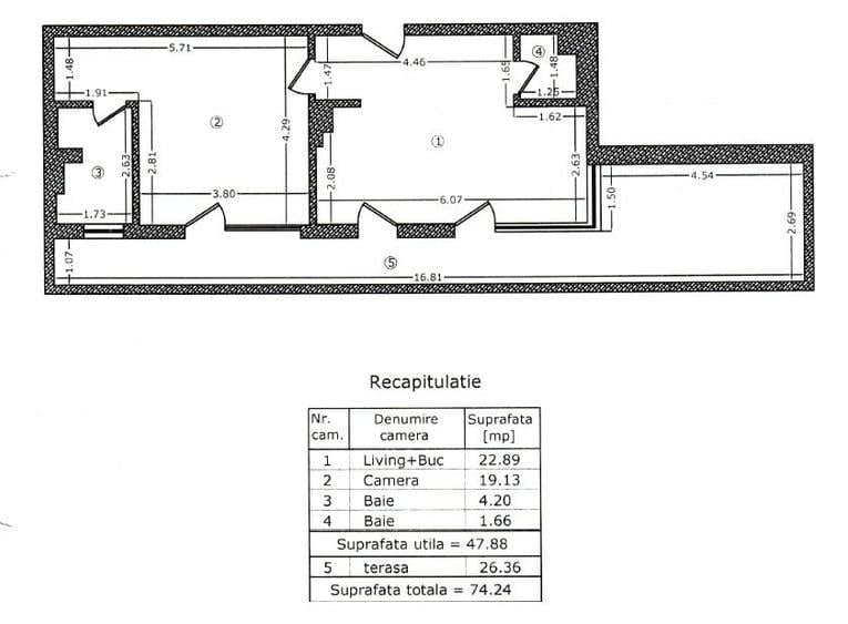 Apartament cu 2 camere decomandat, mobilat în Herăstrău