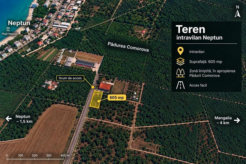 Teren agricol intravilan de 605 mp, în Exterior Vest