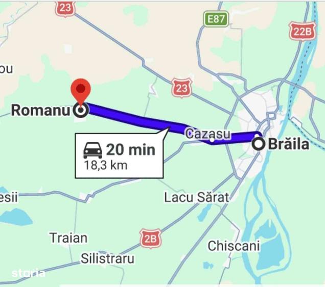 Casă cu 3 camere cu Teren 2078 Mp în Romanu
