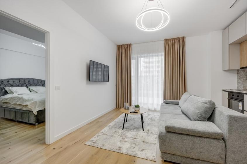 Apartament cu 2 camere semidecomandat, mobilat în Pipera — fotografia 3