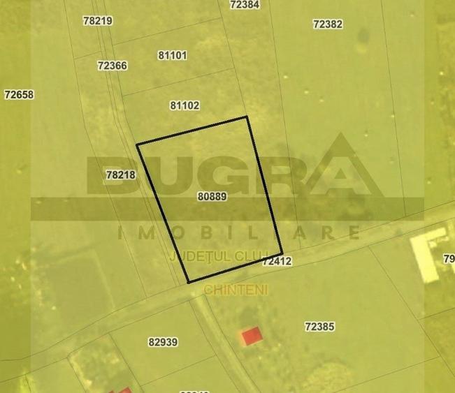 Teren agricol intravilan de 3800 mp, în Pădureni (Chinteni)