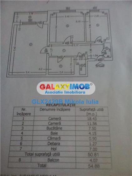 Apartament 2 cam decomandat Et 6 10 Cartier Lujerului - Metrou 5 min - 7