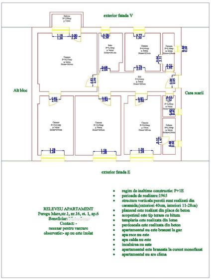 Apartament cu 4 camere decomandat în Peregu Mare