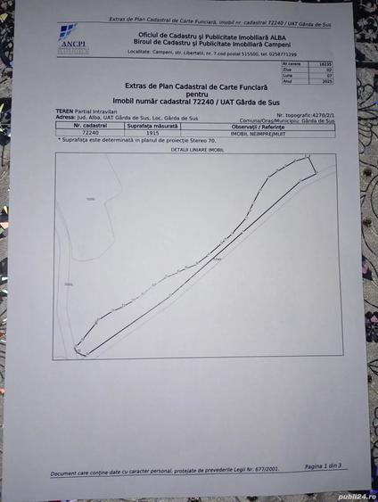 Teren de 2300 mp, în Vest