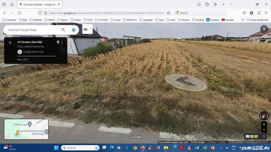 Teren de 4423 mp, în Gulia