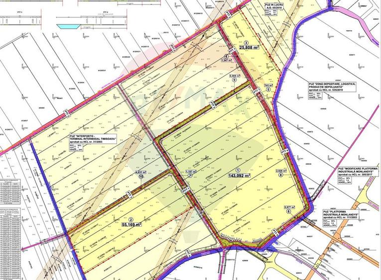 Teren Construcții intravilan de 368100 mp, în Central