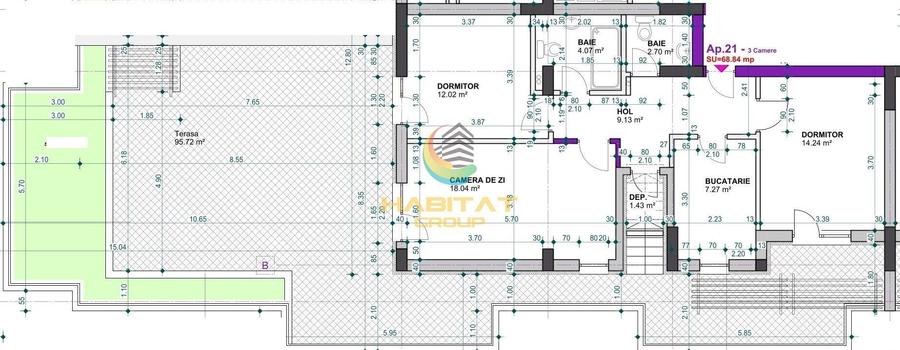 Apartament cu 3 camere decomandat în Theodor Pallady