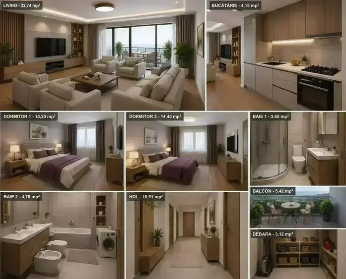 Apartament cu 3 camere decomandat în 13 Septembrie
