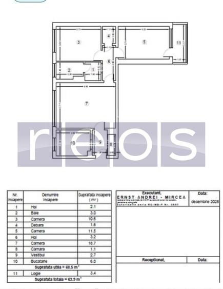 Apartament cu 3 camere semidecomandat în Bucureștii Noi