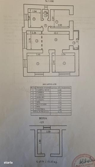 Apartament cu 3 camere semidecomandat în Albești