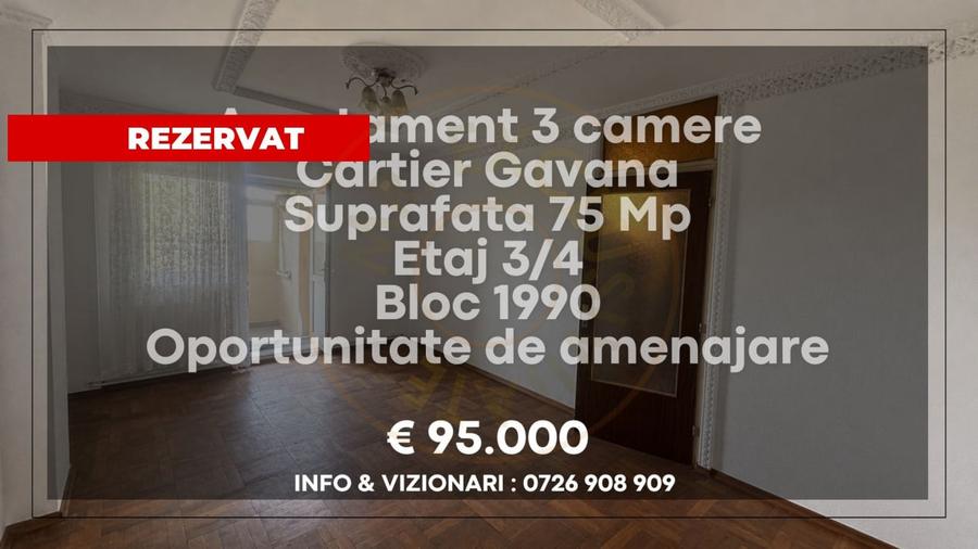 Apartament cu 3 camere decomandat în Bere