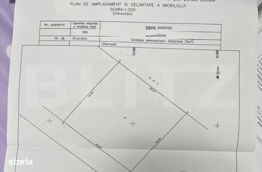 Teren intravilan 395 mp, front 20,3m Ghercesti zona Aeroportului - 1