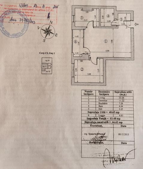 Apartament cu 2 camere semidecomandat, mobilat în 13 Septembrie