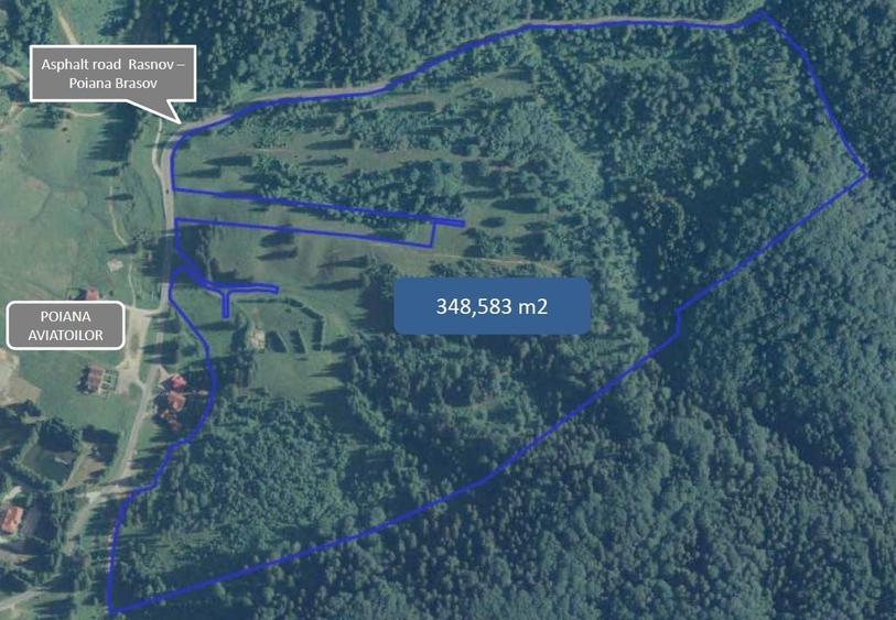 Teren Construcții intravilan de 348523 mp, în Poiana Brașov